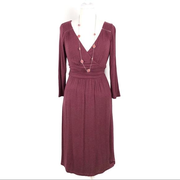 Anthropologie Dresses & Skirts - Maeve Anthro Mauve Pink Fit & Flare Dress M